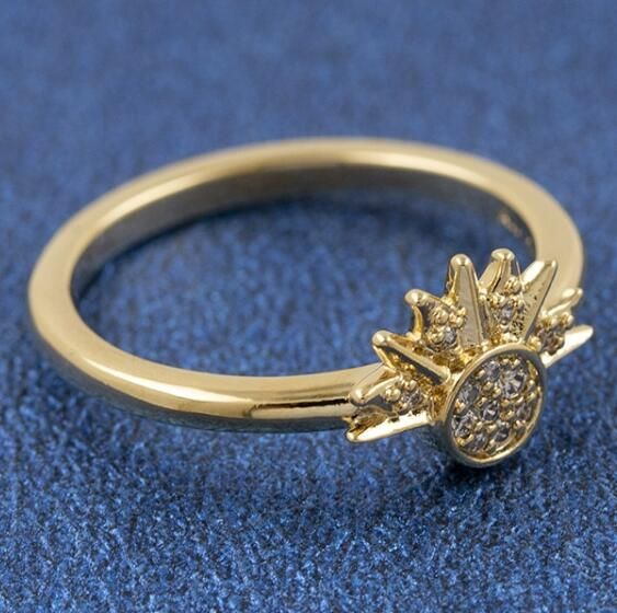 Neat S925 ALE MET 5A-Clear CZ Pave Sun Rings Shine