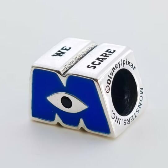 Neat Stamped Pixar Monsters, Inc. Logo M Charm