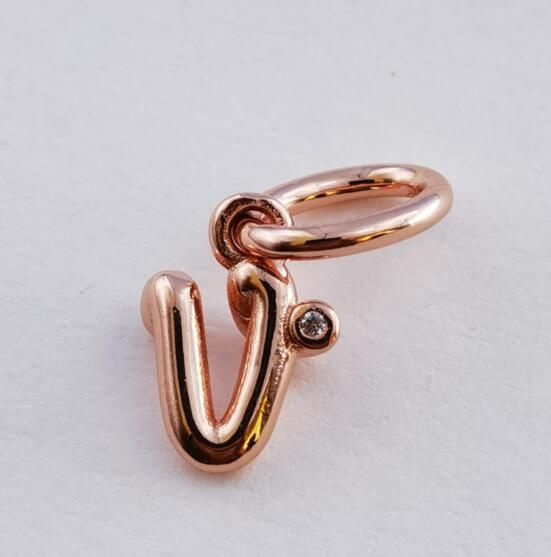 Rose Gold-Plated ME Dangle Letter Charms