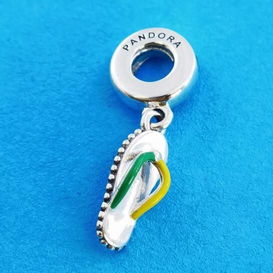 Coloful Enamel Dangle Slippers Charm