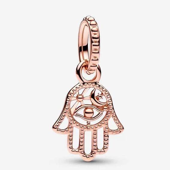Protective Hand Hamsas Rose Gold-plated Dangle 