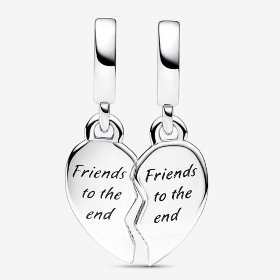 Friends Splittable Heart Dangle Charm