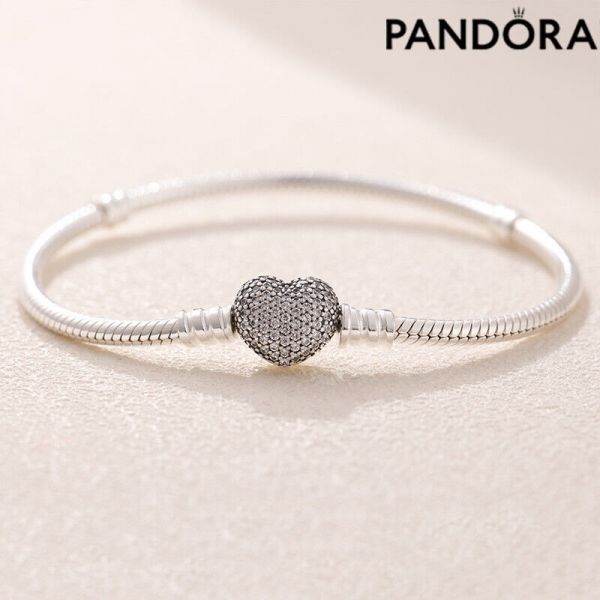 AAA GRADE S925 ALE 5A-Pave CZ Clasp Snake Chain Bracelets