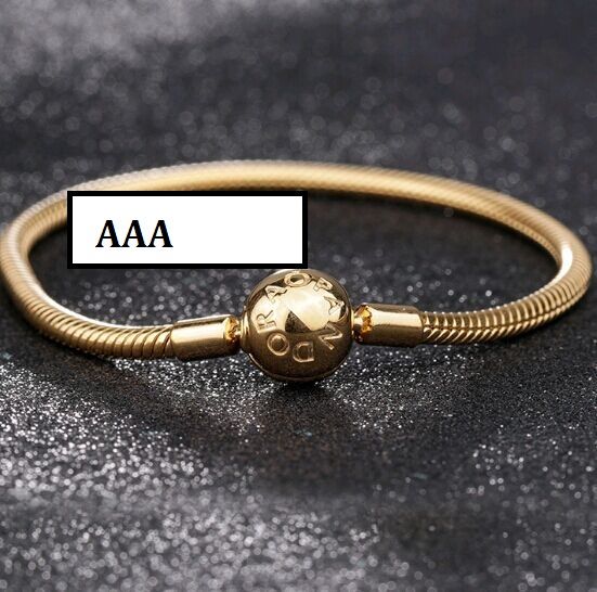 3mm Goldplated Shine AAA GRADE  S925 ALE Moment Snake Chain Bracelets