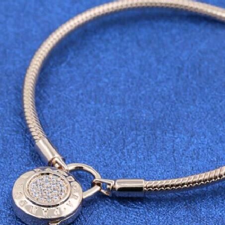 Rose Gold-plated S925 ALE R Smooth Snake Chain Bracelets