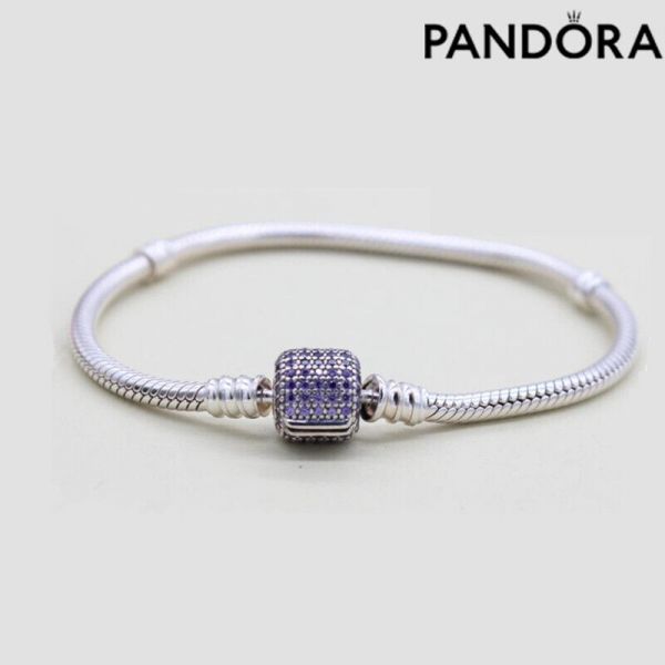 AAA GRADE S925 ALE 5A-PAVE-CZ Purple Snake Chain Bracelets