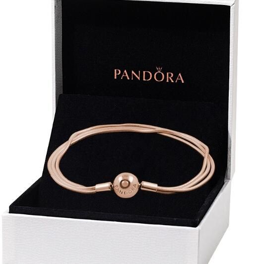 Rose Gold-plated S925 ALE Trip Small Snake Chain Bracelets