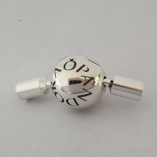 AAA GRADE S925 ALE Big Round Clasp& Smooth Screw for Leather Bracelets