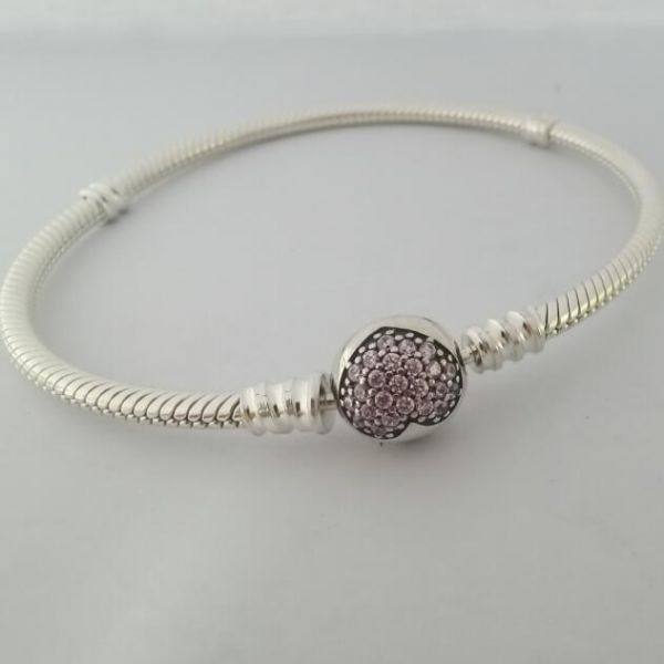 AAA GRADE S925 ALE Pink 5A CZ Snake Chain Bracelets