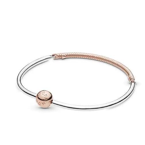 AAA GRADE Rose Gold-plated ALE R Sterling Silver Bangles