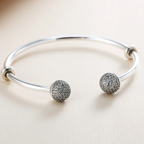 AAA GRADE S925 ALE Pave Sterling Silver Bangles