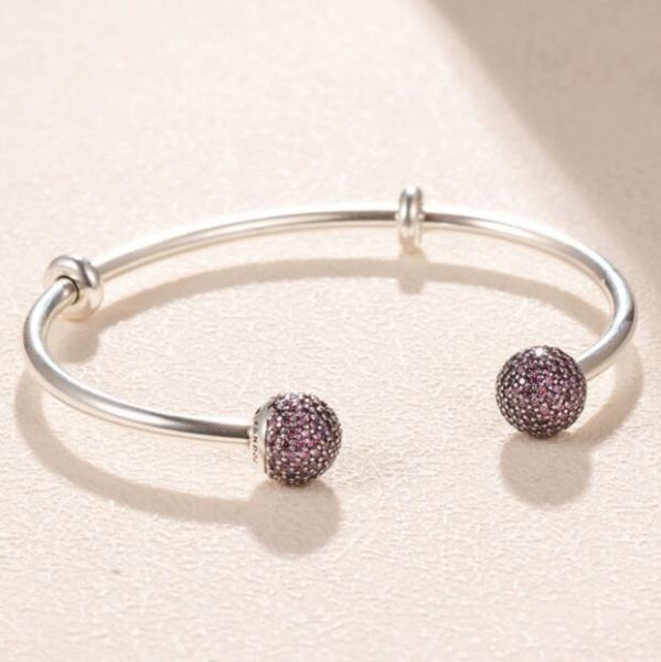 AAA GRADE S925 ALE Pave Sterling Silver Bangles