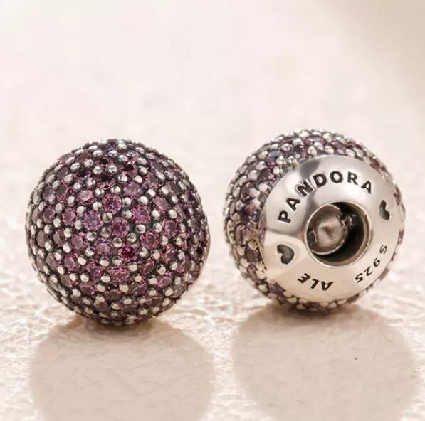 2PCS AAA GRADE S925 ALE Purple 5A-CZ Clasp for Bangles