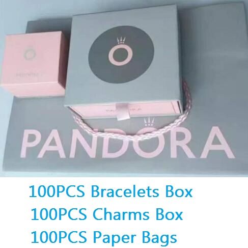 100-SETS Promotion NEW-Bracelets&Charms Box&Bags-300PCS