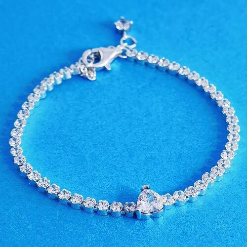 Italy Import Sparkling Slider Tennis S925 ALE Bracelets