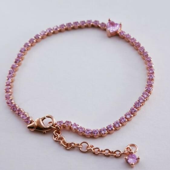 Italy Import Sparkling Slider Tennis S925 ALE R Bracelets