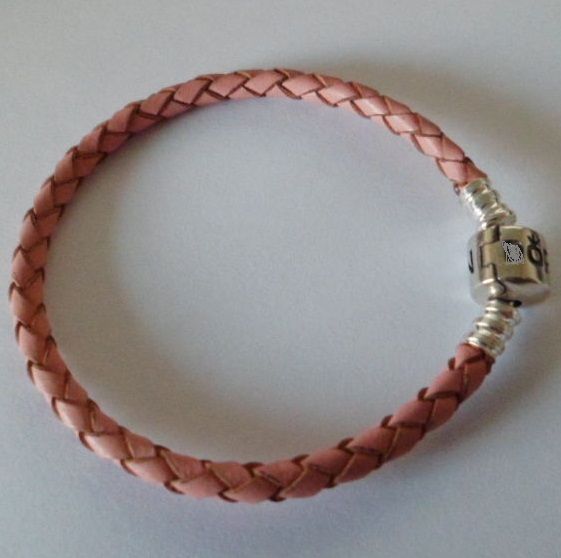 Old Pink Leather Bracelets