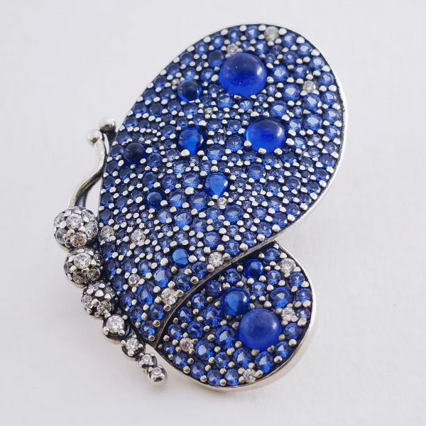 AAA GRADE S925 ALE Pave Butterfly Pendant for Necklace