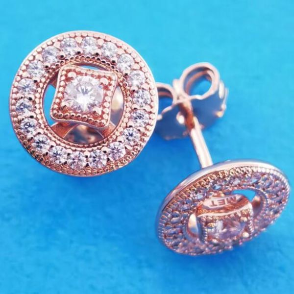 AAA GRADE Rose Gold Plated Earrings