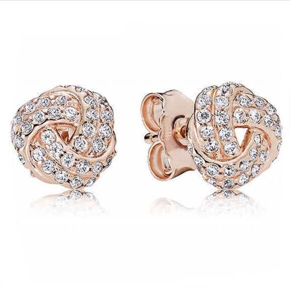 AAA GRADE Rose Gold Plated Earrings