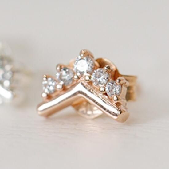 AAA GRADE Rose Gold Plated Earrings
