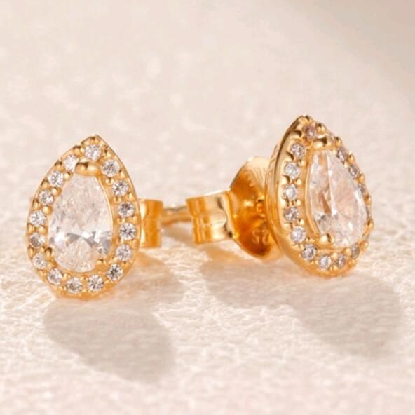 AAA GRADE Rose Gold Plated Stud Earrings