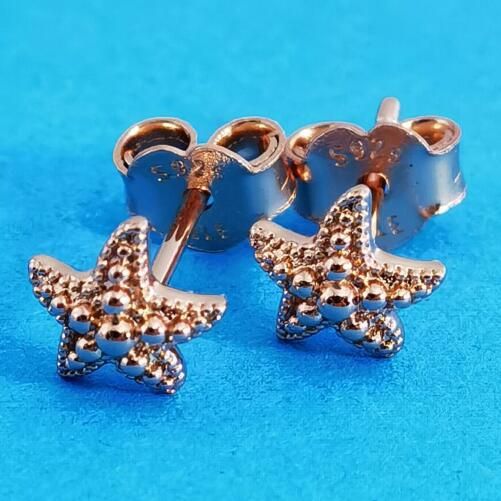AAA GRADE Rose Gold Plated Stud Earrings