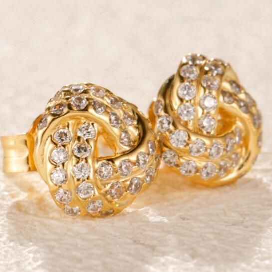 AAA GRADE Gold Plated Stud Earrings
