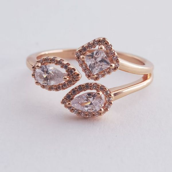 Rose 5A CZ-Clear AAA GRADE S925 ALE Rings
