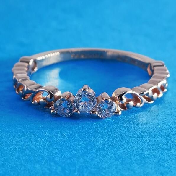 Rose Goldplated AAA GRADE S925 ALE Regal Crown Rings