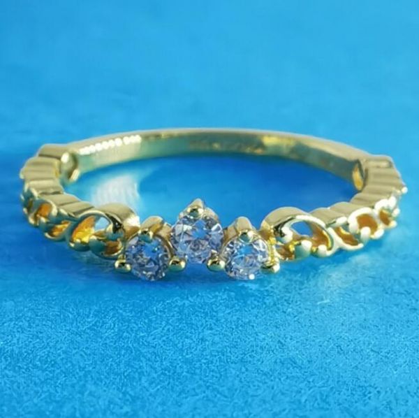 18k Goldplated AAA GRADE S925 ALE Regal Crown Rings