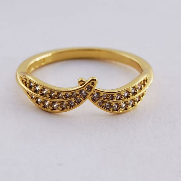 18K Goldplated AAA GRADE S925 ALE Regal Crown Rings