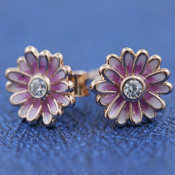 AAA GRADE Rose Gold Plated Stud Earrings
