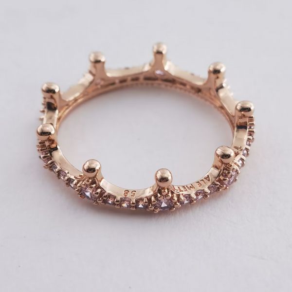 Rose Goldplated AAA GRADE S925 ALE Regal Crown Rings