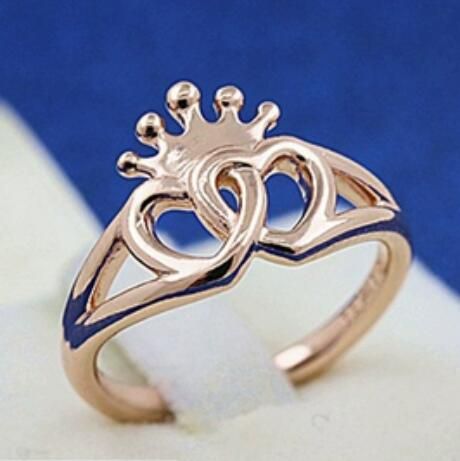 Rose Goldplated AAA GRADE S925 ALE Regal Crown Rings