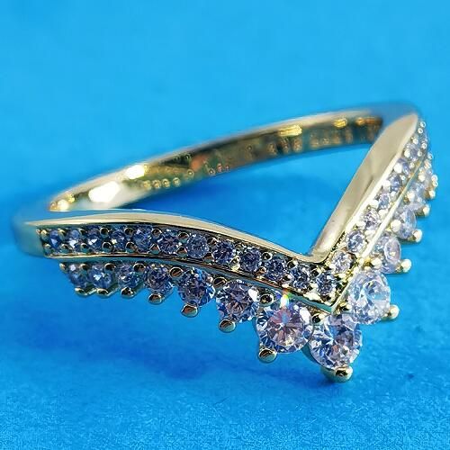 18k Goldplated AAA GRADE S925 ALE Regal Crown Rings