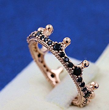 Rose Gold-plated AAA GRADE S925 ALE Regal Crown Rings