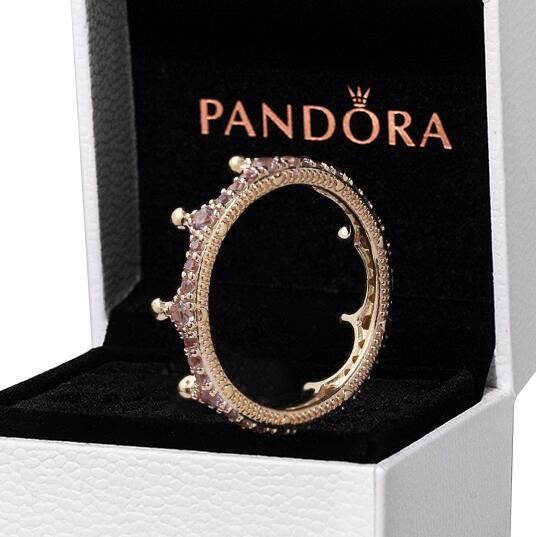 Rose Goldplated AAA GRADE S925 ALE Regal Crown Rings