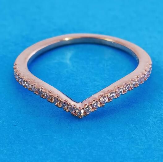 Rose Goldplated Clear CZ AAA GRADE S925 ALE Regal Crown Rings