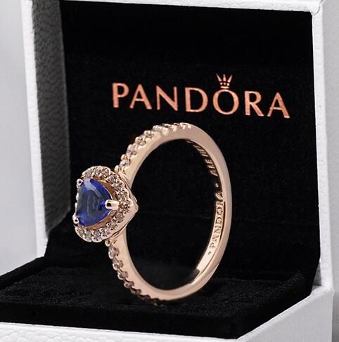 Blue-5A- CZ Rose AAA GRADE S925 ALE Rings