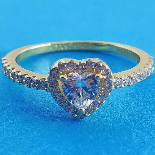Blue-5A- CZ 18K Goldplated AAA GRADE S925 ALE Rings