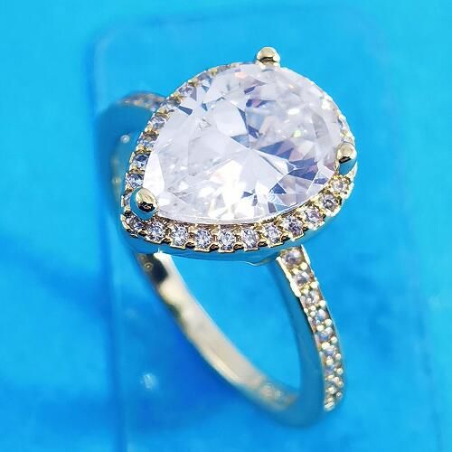 Clear-5A-CZ 18K Goldplated AAA GRADE S925 ALE Rings