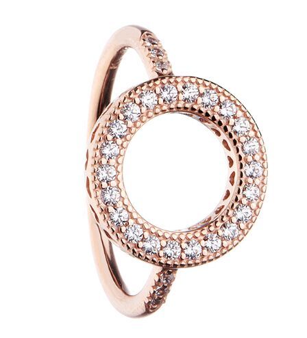 Clear-5A-CZ Rose AAA GRADE S925 ALE Rings