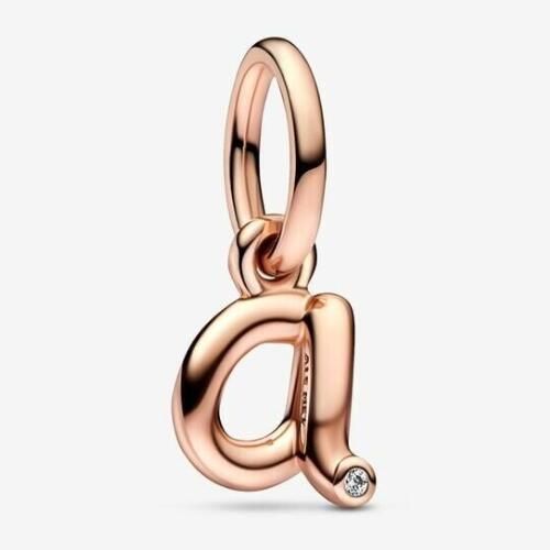 Rose Gold-Plated Dangle Letter Charms