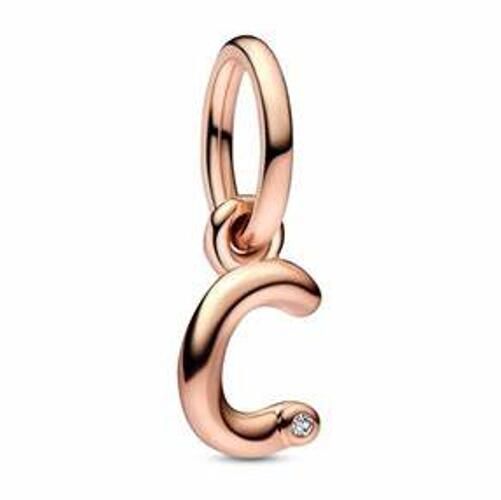 Rose Gold-Plated Dangle Letter Charms