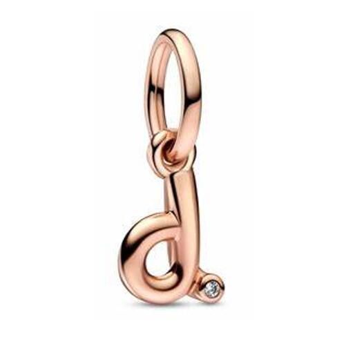Rose Gold-Plated Dangle Letter Charms
