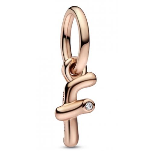 Rose Gold-Plated Dangle Letter Charms