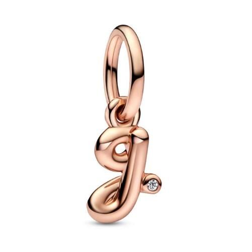 Rose Gold-Plated Dangle Letter Charms
