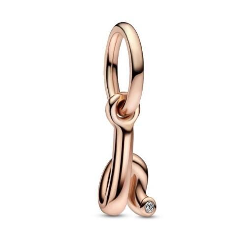 Rose Gold-Plated Dangle Letter Charms