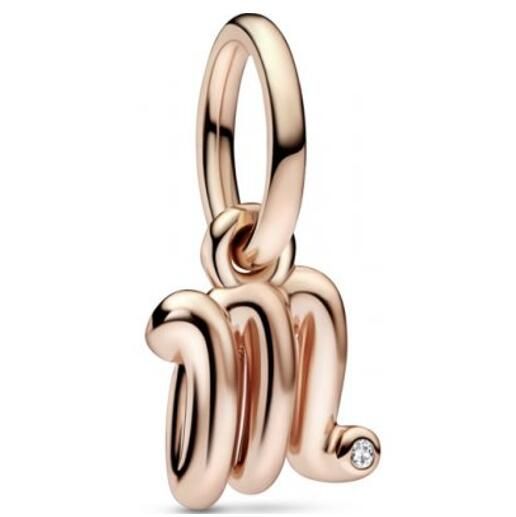 Rose Gold-Plated Dangle Letter Charms